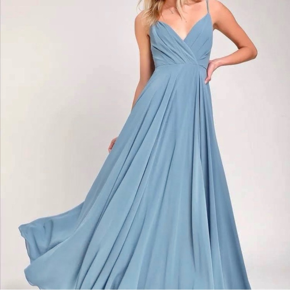 lulus maxi blue dress